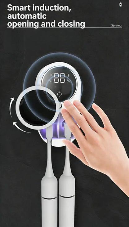 Mini Portable Rechargeable Travel Toothbrush Sterilizer Induction Switch with Charge Display Toothbrush Sterilizer Case