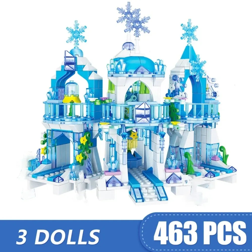 Friends Princess Luxury Ice Castles Building Blocks Playground House Movies Bricks Classic Figures Set Toy for Girls DIY Gift
