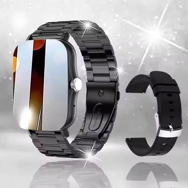 2025 New Smart Watch Bluetooth Call Music Heart Rate Blood Pressure Monitor Smartwatch for Women Men Holiday Gifts