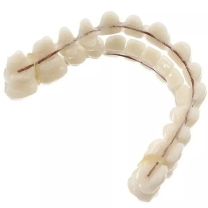 DIY Customizable Tooth Cover Denture Care Upper And Lower Plastic Dentures Preformed False Teeth Set Dental Resin Denture