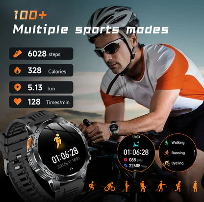 2025 1000mAh Super Capacity Battery Adult Men Smart Watch 1.7-inch Large Screen Bluetooth Call IP68 Waterproof SmartWatch Sports