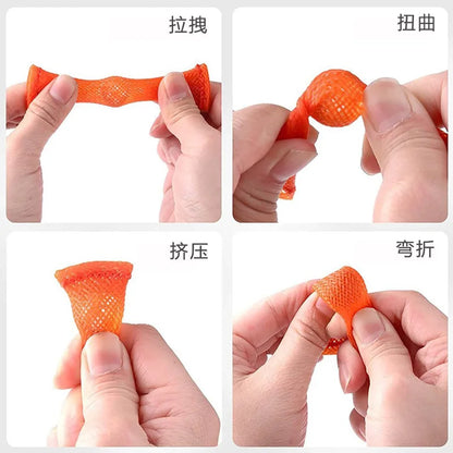 5/10pcs Sensory Marbles Ball Autism ADHD Anxiety Therapy EDC Stress Relief Hand Fidget Toys Braided Mesh Easy Bend With Marble