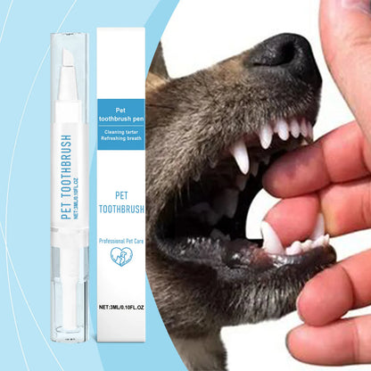 Pet Toothbrush Pen Teeth Cleaning Tool Fresh Breath Pet Toothbrush Toothpaste All-in-One Teeth Cleaning for Dogs and Cats