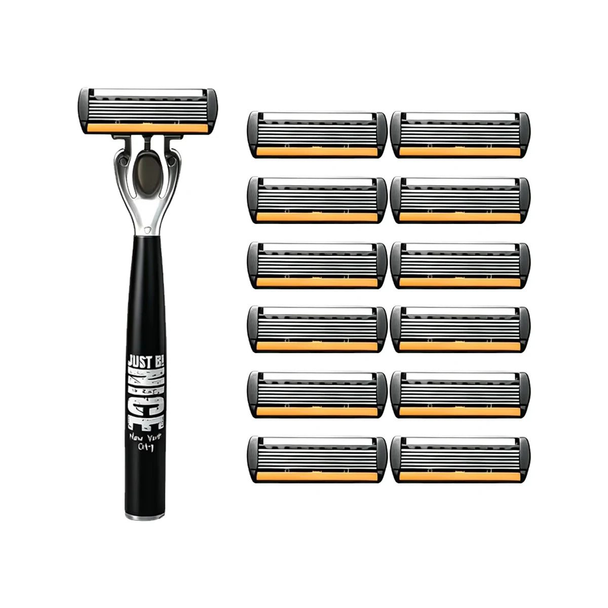 Men's Manual Safety Razor Set, featuring 6-layer stainless steel blades and an aloe vera lubricating strip | perfect as a gift.