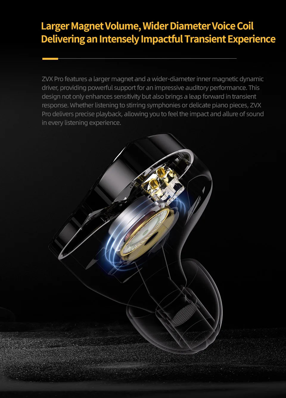 KZ ZVX PRO Dynamic In Ear Earphones HIFI Bass Earbuds Metal Monitor Headphones Sport Noise Cancelling Music Headsets