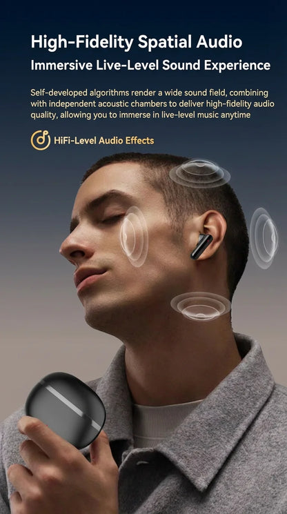 KaiAqua Original Noise-Cancelling TWS Earbuds Bluetooth Lightweight Enhanced Sound Comfort Fit IPX5 Waterproof Sports Daily Use