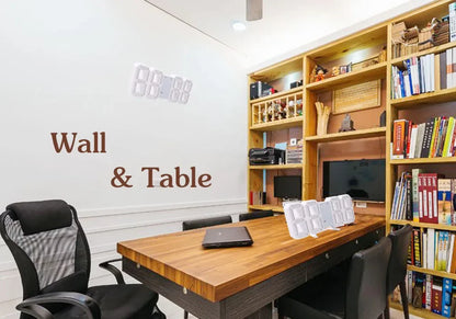 Table 3D LED Digital Alarm Clock Wall Clock Time/Date/Temperature for Home Kitchen Offices Clock Decoration Garden Clocks