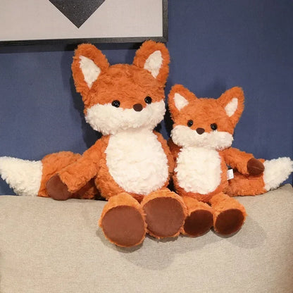 Cute Fluffy Fox Plush Toy Soft Cartoon Orange Foxes Stuffed Doll Baby Appease Children toys