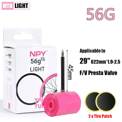 NPY TPU 1psc MTB Bike Inner Tube light 26 27.5 29 Inches Bicycle TPU Material Tire 45mm French Valve Super Light Anti-Oxidation