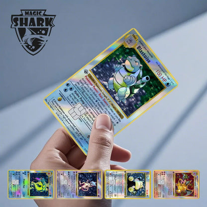 Charizard Gyarados Venusaur Blastoise Mewtwo Squirtle Snorlax Holographic Laser Credit Debit Card Film Skin Sticker