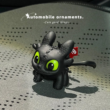 Genuine Cute Glowing Toothless Car Interior Ornament, Night Fury Wings Can Move Car Dashboard Decoration  Car Hanging Accessory