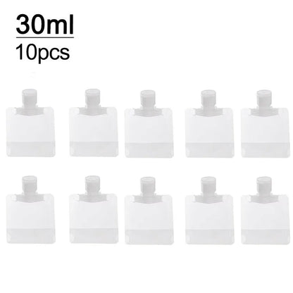 New 5pcs 30ml/50ml/100ml Refillable Travel Boats Empty Cosmetic Container Travel Bottles Liquid Cosmetic Storage Pouches FZP02