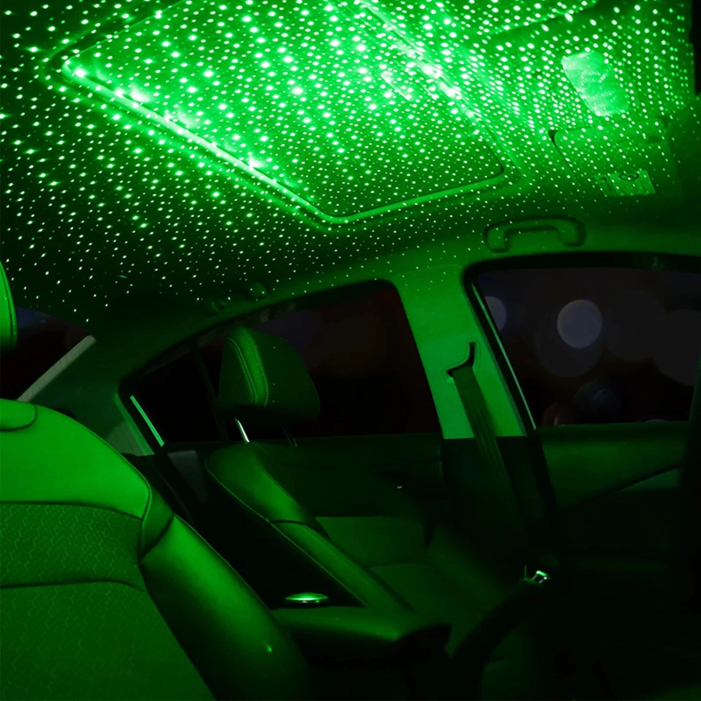 2X Romantic LED Starry Sky Night Light 5V USB Powered Galaxy Star Projector Lamp for Car Roof Room Ceiling Decor Plug and Play