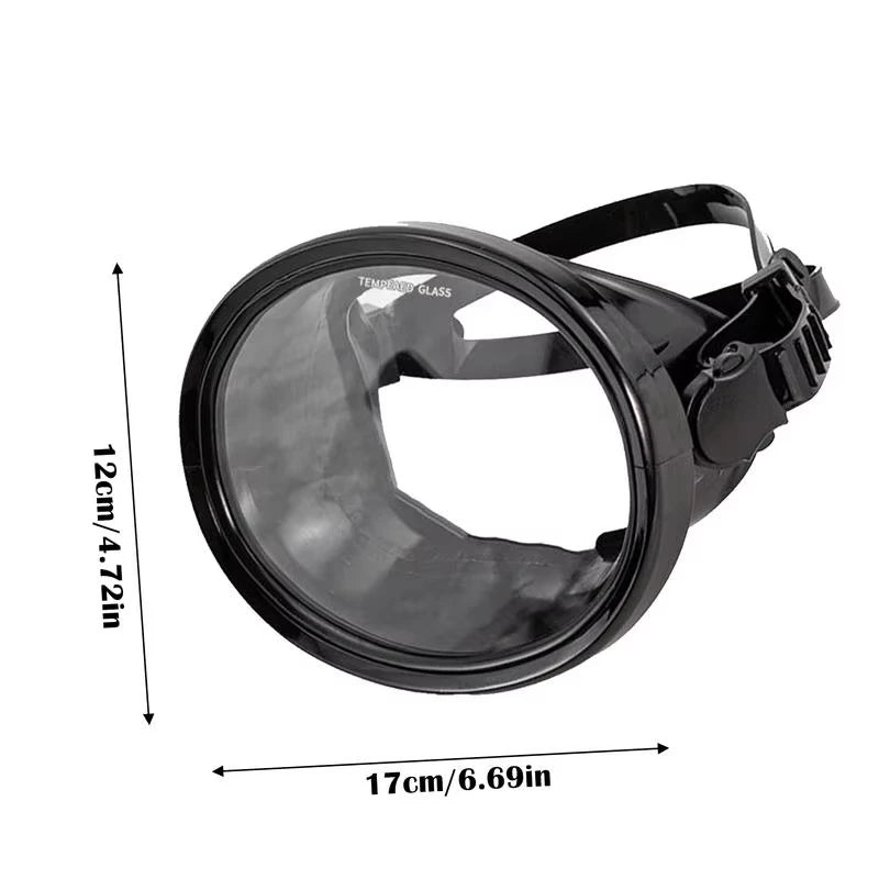XIAOTREE   Fisherman's Goggles Tempered Glass Waterproof Snorkeling Goggles Adjustable Anti-Fog Diving Mask Freediving