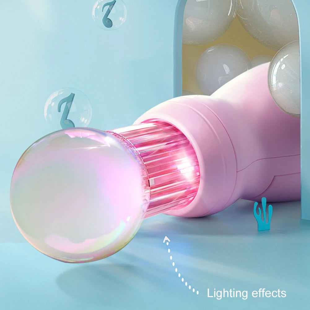 Elastic Smoke Bubble Machine USB Rechargeable Portable Bubble Maker Elastic Bubble Fog Wand for Kids  Electric Bubble Blower