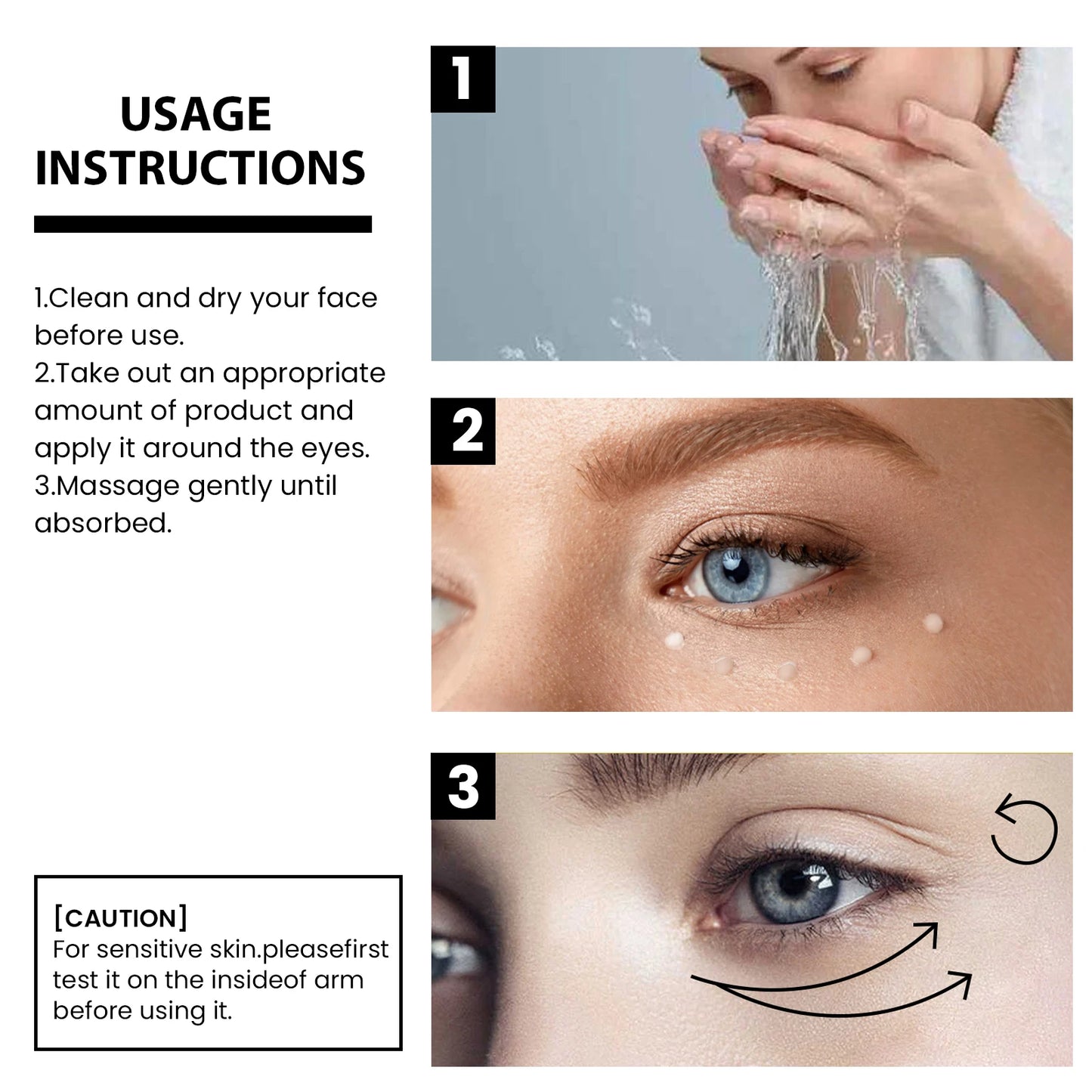 EELHOE Eye Firming Cream for Dark Circles Removal Anti Bags Under the Eyes Moisturizing Eye Contour Nourishing Eye Repair Cream