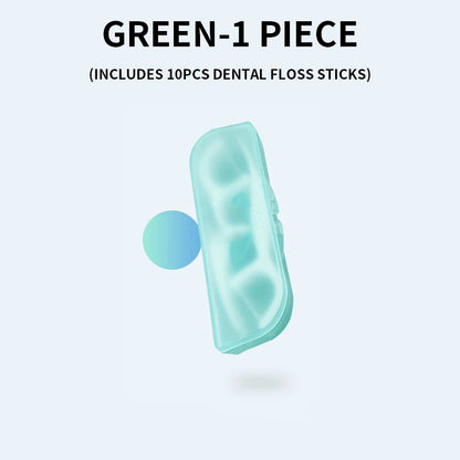 1PC - Fashionable and Convenient Dental Floss Stick Carrying Case - Comes with 10PCS Dental Floss