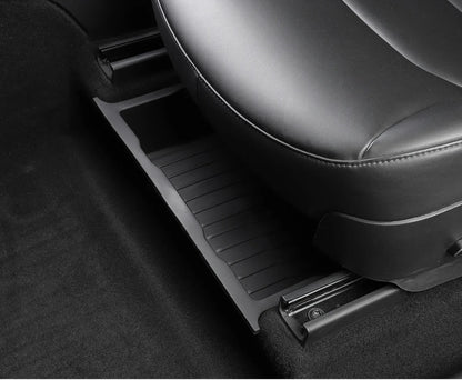 Underseat Storage Box for Tesla Model Y 2021-2024 Seats Drawer TPE Hidden Storage Tray Push Pull Car Organizer Car Accessories
