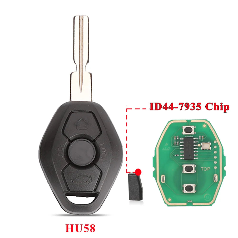 jingyuqin EWS Sytem Car Remote Key for BMW E38 E39 E46 X3 X5 Z3 Z4 1/3/5/7 Series 315/433MHz ID44 Chip Keyless Entry Transmitter