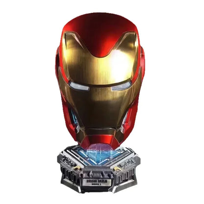Mechahead Mk50 Jarvis Iron Man Helmet Luminous Voice Control Deformable Electric Opening Halloween Cos Mask Male Xmas Toys Gifts