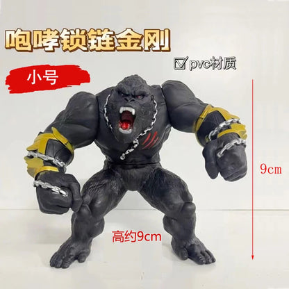 9cm aGodzilla vs King Konged 2 The New Empire The Rise of Roaring Robot Arm King Kong and Roaring Chain King Kong Figure