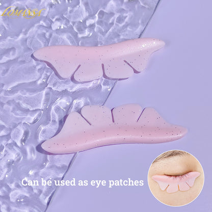 Lomansa 1 Pair Silicone Glitter Butterfly Lash Lift Pad Eyelash Perm Rod Shield Lash Lifting 3D Eyelash Curler Accessories Tool
