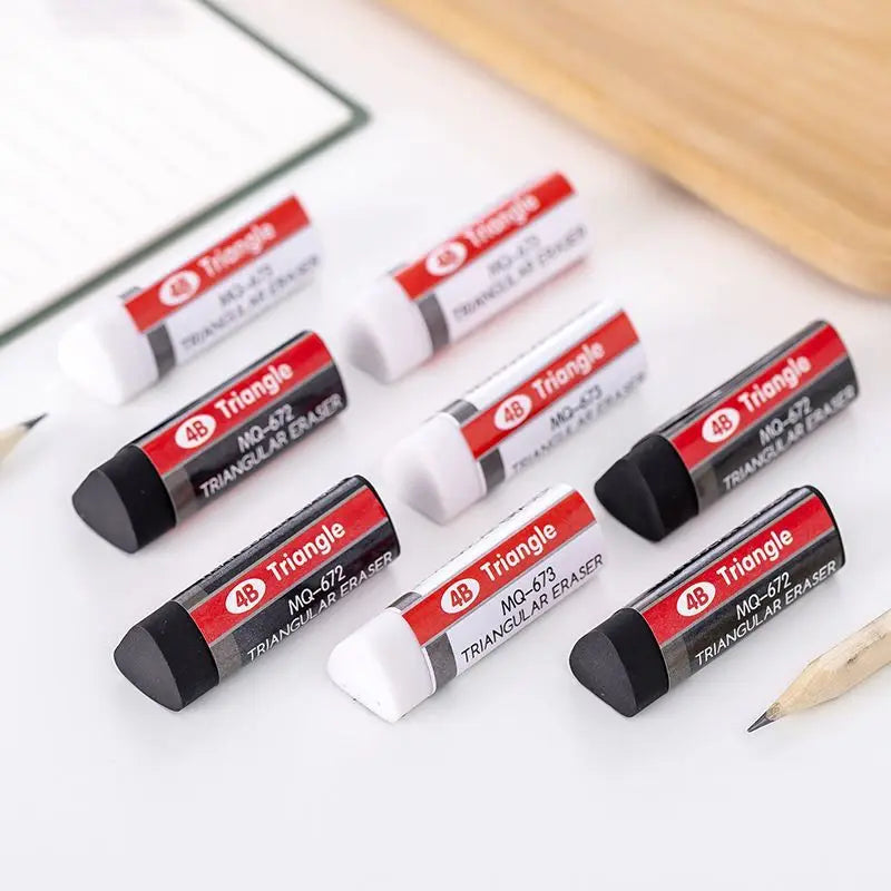 2-8-32 pcs Lytwtw's Stationery 4B Triangle Novelty Erasers Rubber Kawaii School Office Supplies Creative Eraser