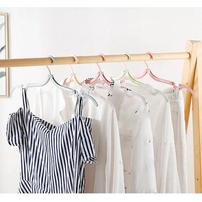 5pcs/10pcs Foldableable Portable Clothes Hanger Travel Portable Clothes Hanging Rack Multi-functional Storage Home Business Trip