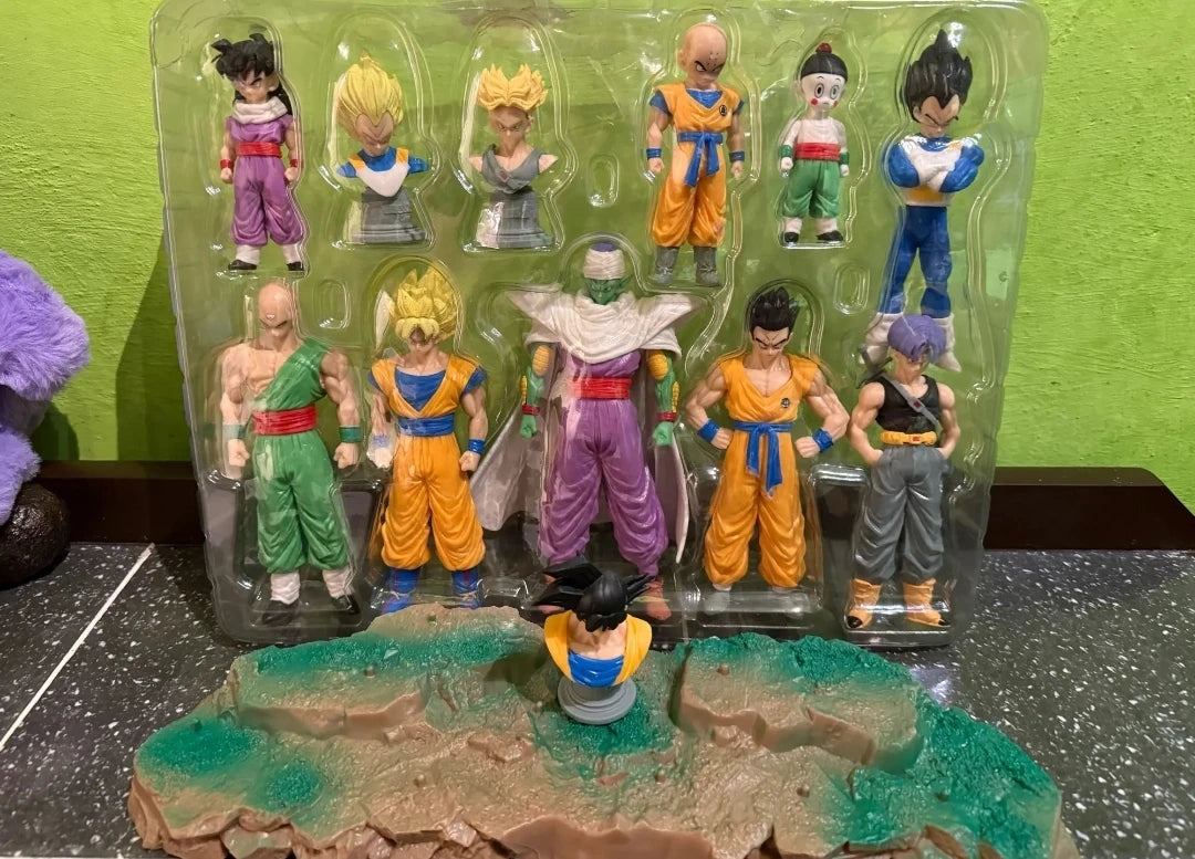 28cm Anime Dragon Ball Kids Krillin Son Gohan Trunks PVC Action Figures Model Collection Desktop Decoration Toys Kids Gifts