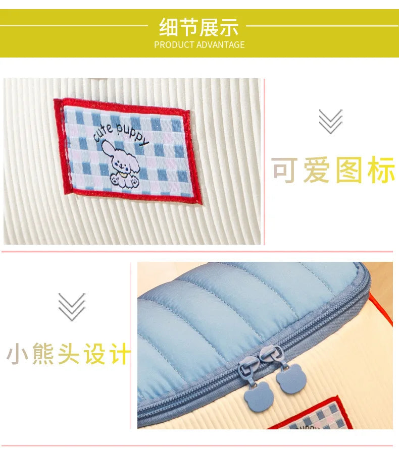 HOMEFISH Cute Cartoon Pattern Portable Travel Cosmetic Bag with Niche Design for Organization And Storage