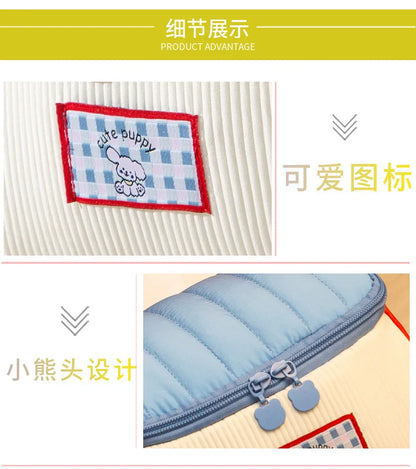 HOMEFISH Cute Cartoon Pattern Portable Travel Cosmetic Bag with Niche Design for Organization And Storage