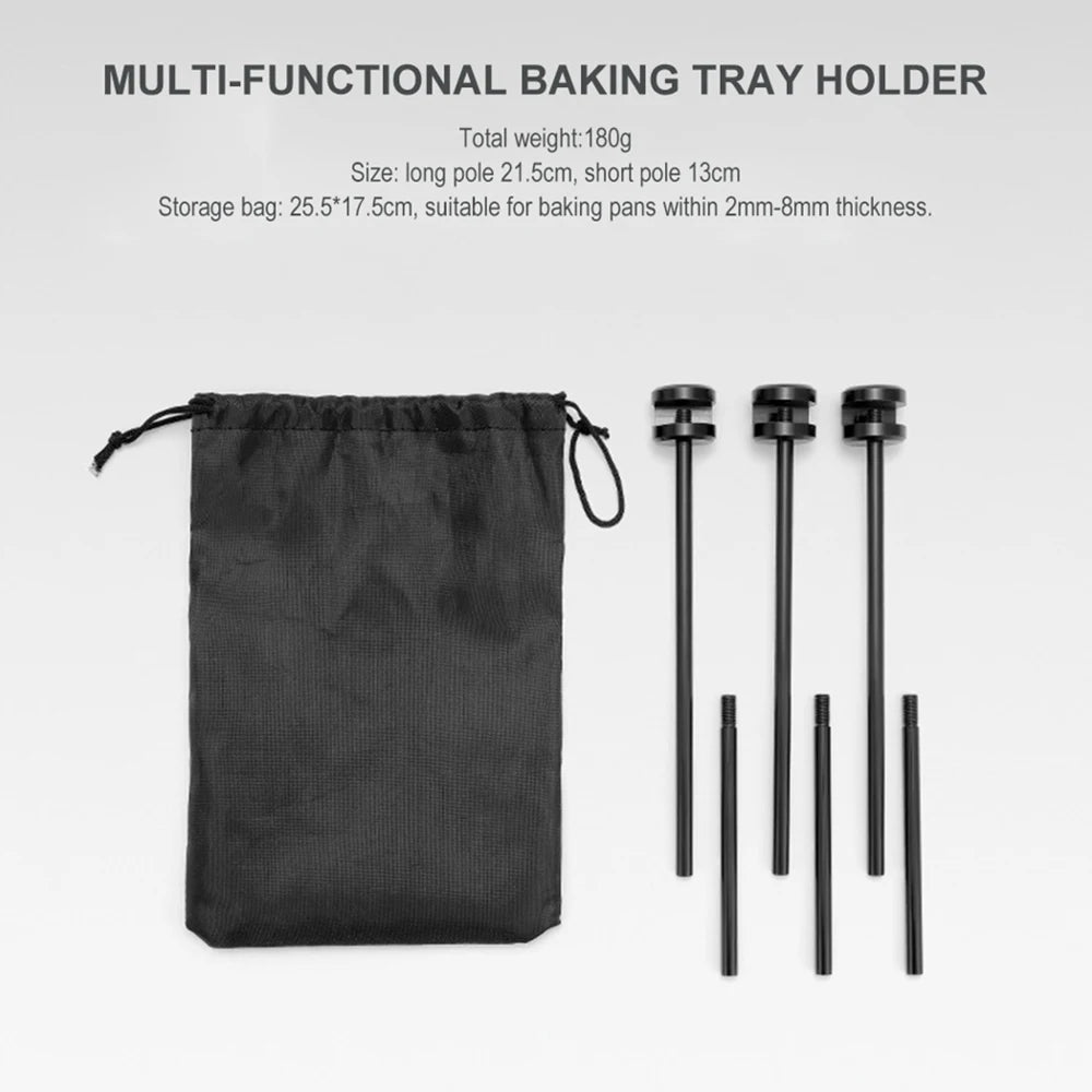 Outdoor BBQ Triangular Bracket Multifunctional Detachable Grill Pot Rack Portable Adjustable with Chain Outdoor Camping Supplies