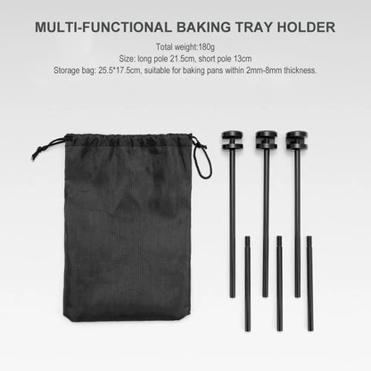 Outdoor BBQ Triangular Bracket Multifunctional Detachable Grill Pot Rack Portable Adjustable with Chain Outdoor Camping Supplies