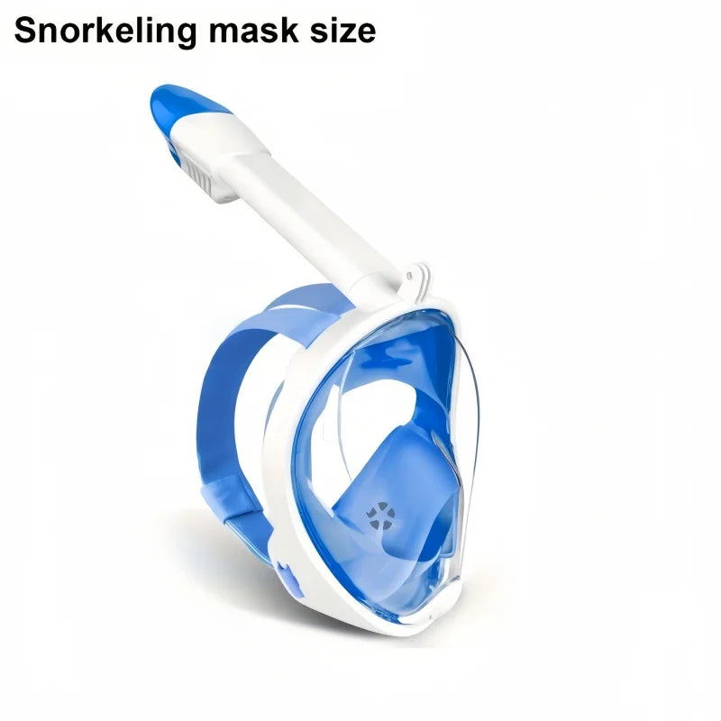 XIAOTREE Full-face snorkeling mask with removable camera mount (camera not included), anti-fog and leak-proof view