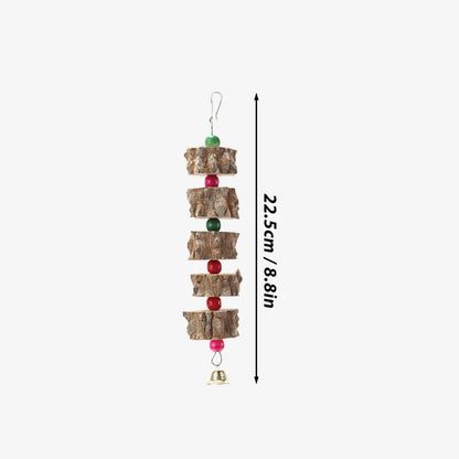 Natural Wooden Parrot Bird Toy Wood Parrot Chew Toy Chewing Cardboard Destroy Birds Toy Bird Cage Decoration Bird Supplies D9252
