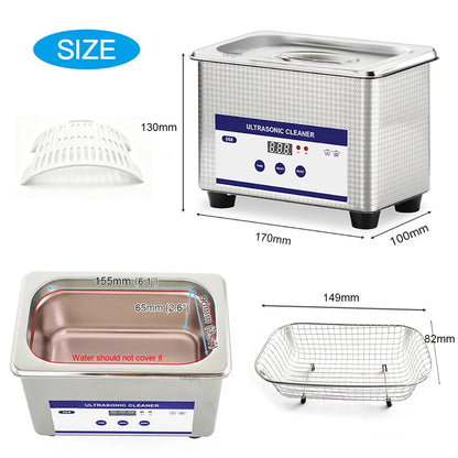 Ultrasonic Cleaner Ultrasound Jewelry Glasses Cleaning Machine 40kHZ High Frequency Ultrasonic Washing Bath for Glasses Jewelry