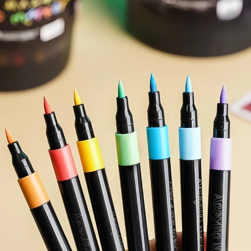 24/36/48/60/80/120 Bucket-cap Soft-Head Acrylic Marker Pen - Specially Designed for Students in Art Class, with Strong Coverage.