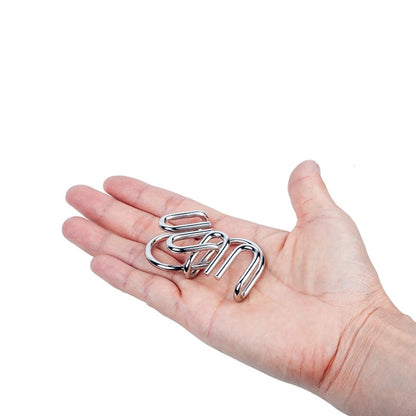 8Pcs/Set Metal Montessori Puzzle Wire IQ Logical Ability Training Stress Relief Toy for Children Adults Reliever Educational Toy