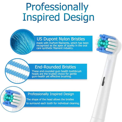 Replacement Toothbrush Heads Compatible with Oral B Professional Electric Brush Heads 1000 1500 3000 6000 7000 7500 8000