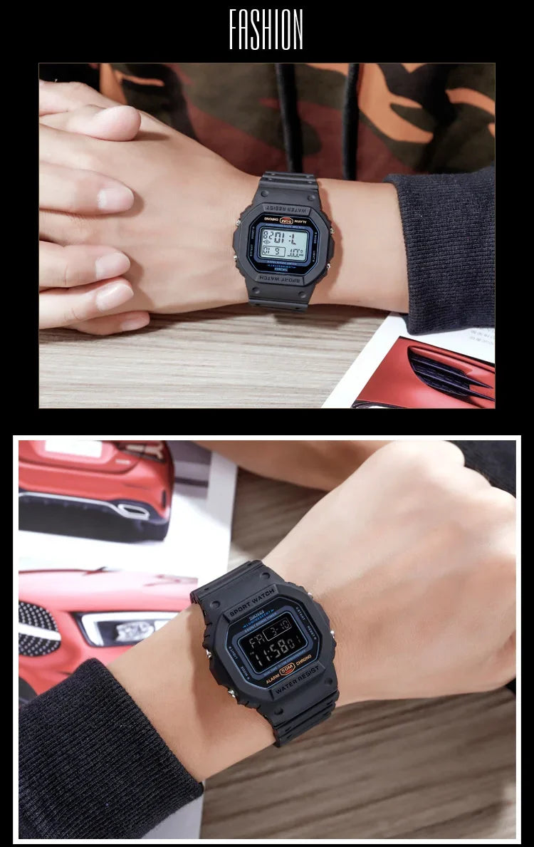 SKMEI 1628 Luxury Digital Men Watches Sports Waterproof Electronic Mens Wristwatches Military Back Light Clock 1988 Reloj Hombre