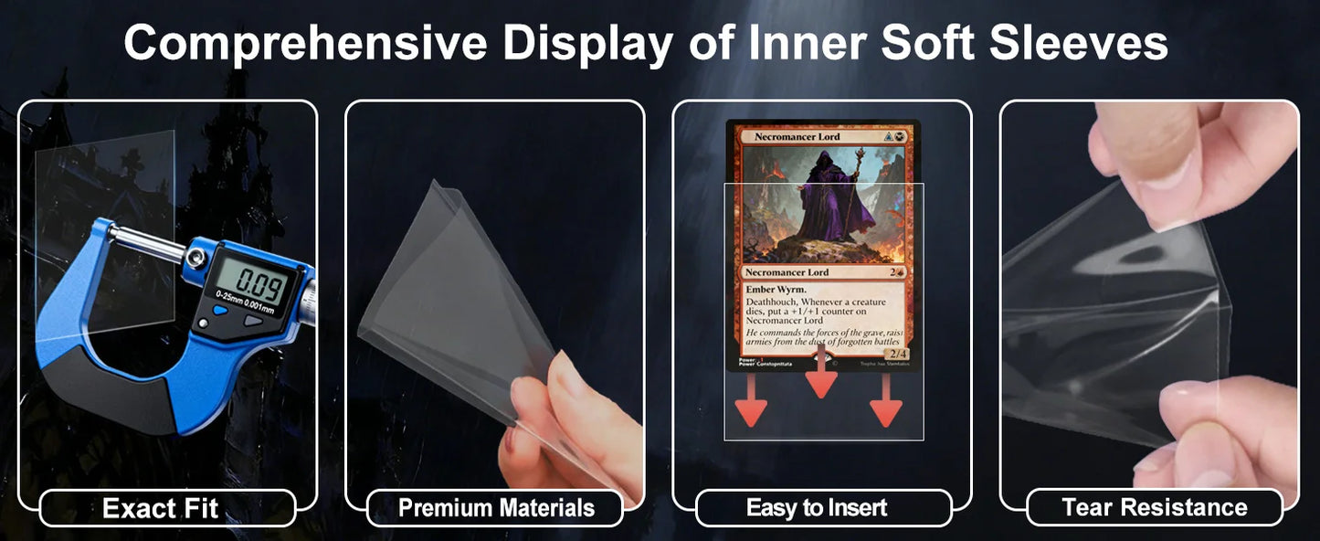 25PCS Toploader Card Sleeve 35PT Top Loader Card Protector for PKM 3” X 4“ Standard Size Rigid Hard Card Holder for MTG TCG Card