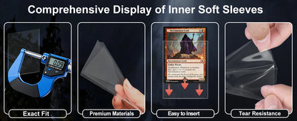 25PCS Toploader Card Sleeve 35PT Top Loader Card Protector for PKM 3” X 4“ Standard Size Rigid Hard Card Holder for MTG TCG Card