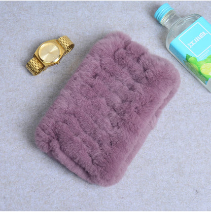 Women Handmade Stretch 100% Real Rabbit Fur Scarf Knit Genuine Rex Rabbit Fur Headbands Girls Natural Rabbit Fur Ring Scarves