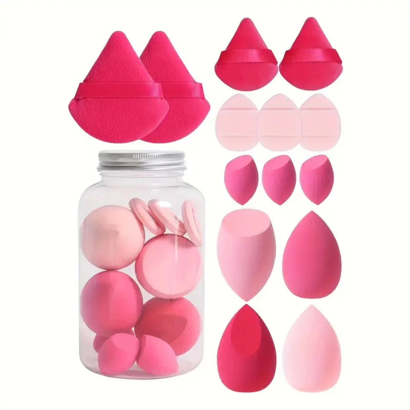12/14Pcs Makeup Sponge Set Cosmetic Blender Beauty Egg Foundation Sponge Powder Puffs Mini Finger Puff Women Make Up Accessories