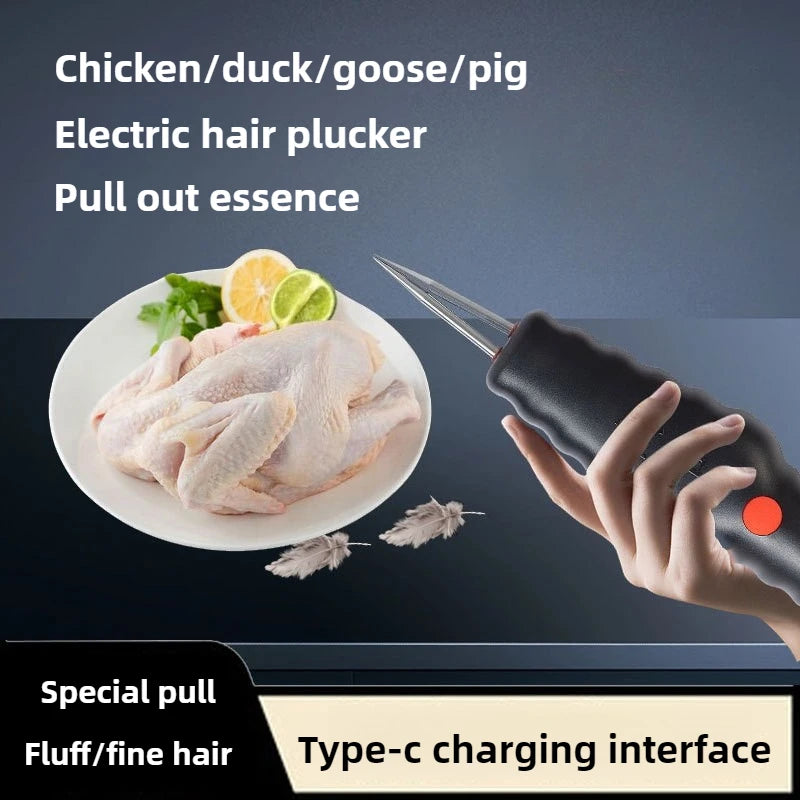 Portable Electric Chicken Plucker Fully Automatic Handheld Poultry Feather Removal Tool for Duck Goose Quail Defeathering