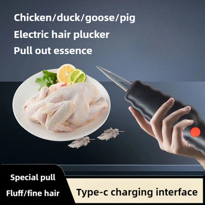 Portable Electric Chicken Plucker Fully Automatic Handheld Poultry Feather Removal Tool for Duck Goose Quail Defeathering