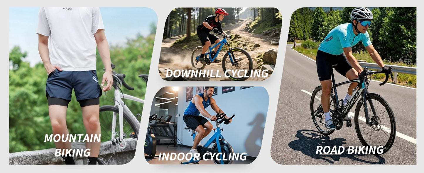 WOSAWE Bicycle Shorts Spring Summer Motocross Racing Shorts Downhill Mountain Bike short Pants Non-removable Cycling Underwear