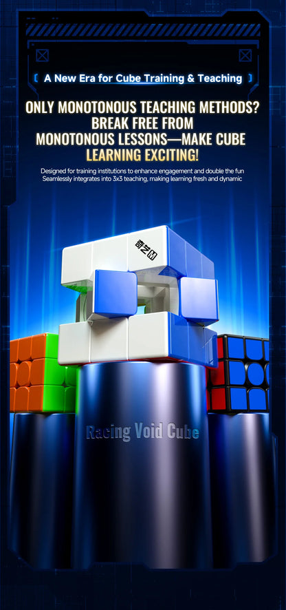 QiYi  Magic Cube Speed Void Cube Hollow Magnetic UV  Puzzle M 3x3 stress-relieving puzzle  game children's toy gift