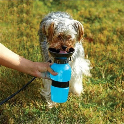 500ml Outdoor Portable Pet Dog Cat Water Bottle Extrusion Large Dog Travel Water Cup Drinking Water Feeder Bowl for Pet