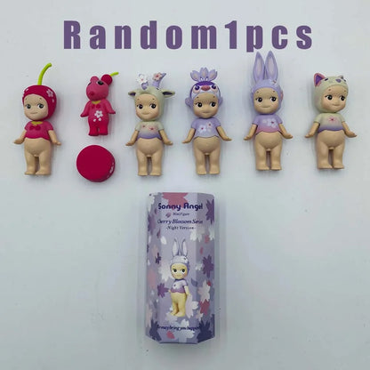 Sonny Angel Blind Box Purple Cherry Blossom Series Nigbt Minifigure Version Decoration Cute Mystery Surprise Giff